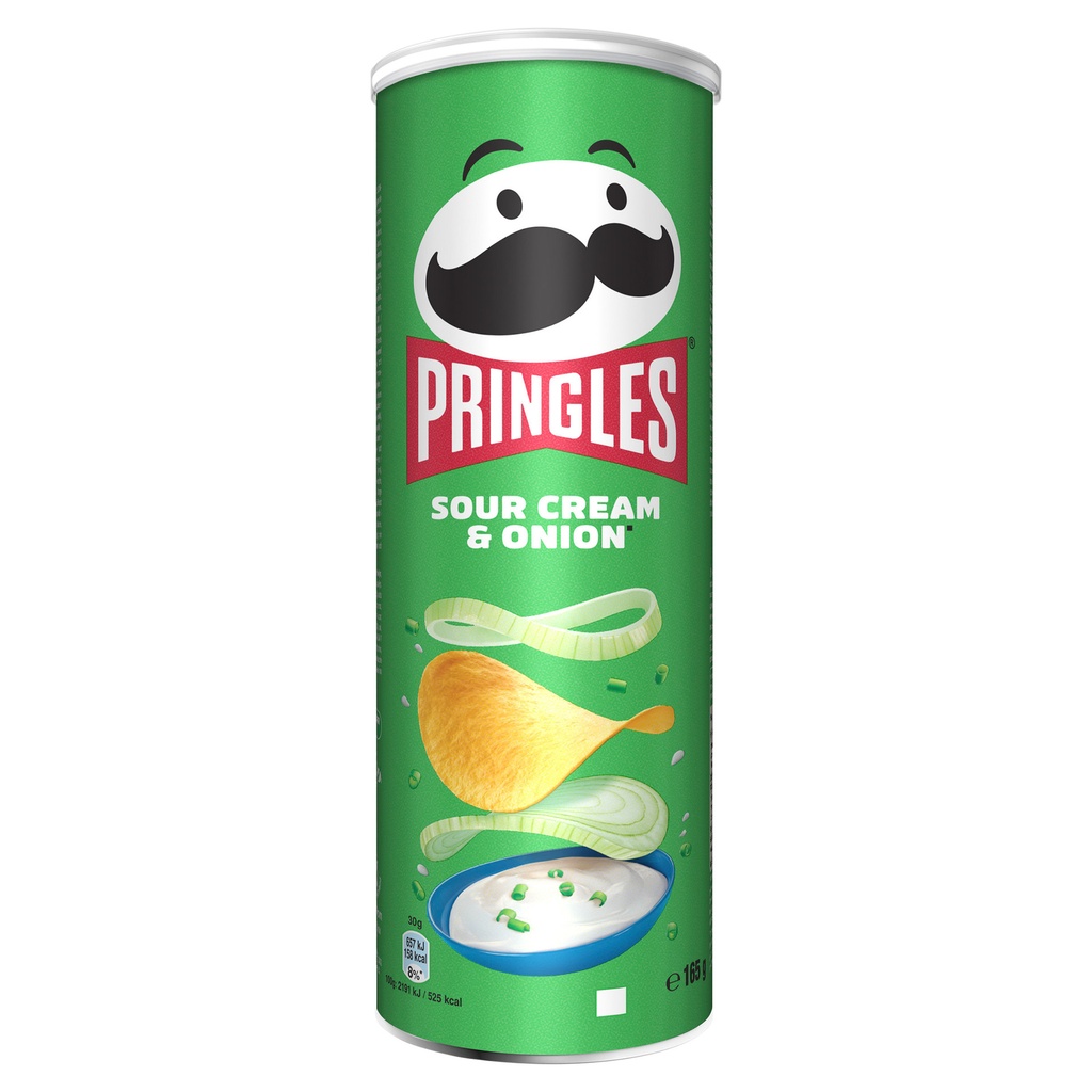 [8PR021] Chips Pringles sour cream onion 165gr