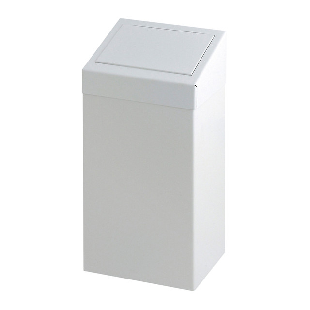 Afvalbak Vepa Bins met pushdeksel 50 liter wit