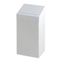 Afvalbak Vepa Bins met pushdeksel 50 liter wit