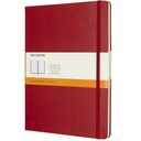 Notitieboek Moleskine XL 190x250mm ln hc scarl rd