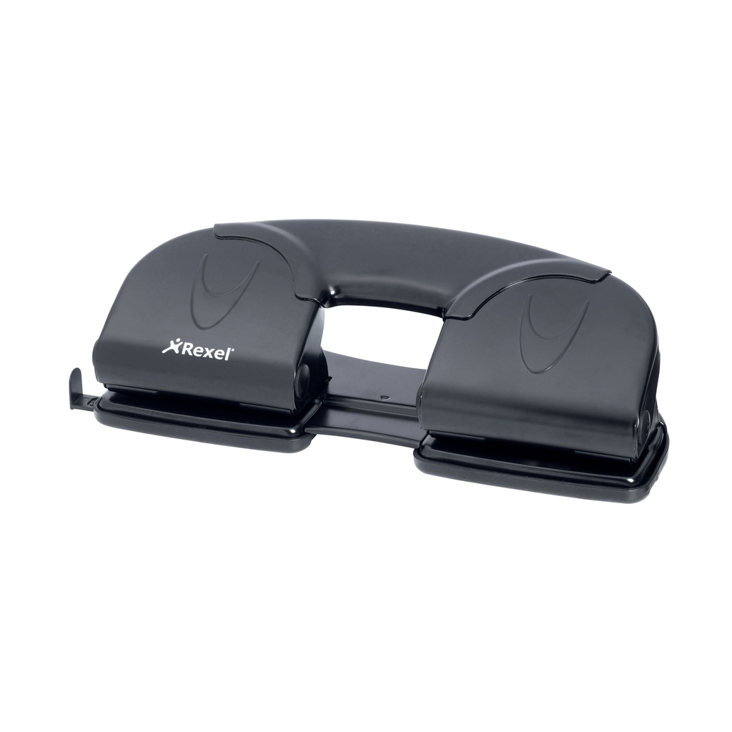 [08309] Perforator Rexel V412 4-gaats 12 vel zwart