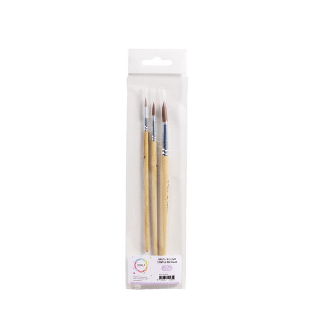 [7900 set 2] Penseel Qrea synthetisch haar set à 3 breedtes