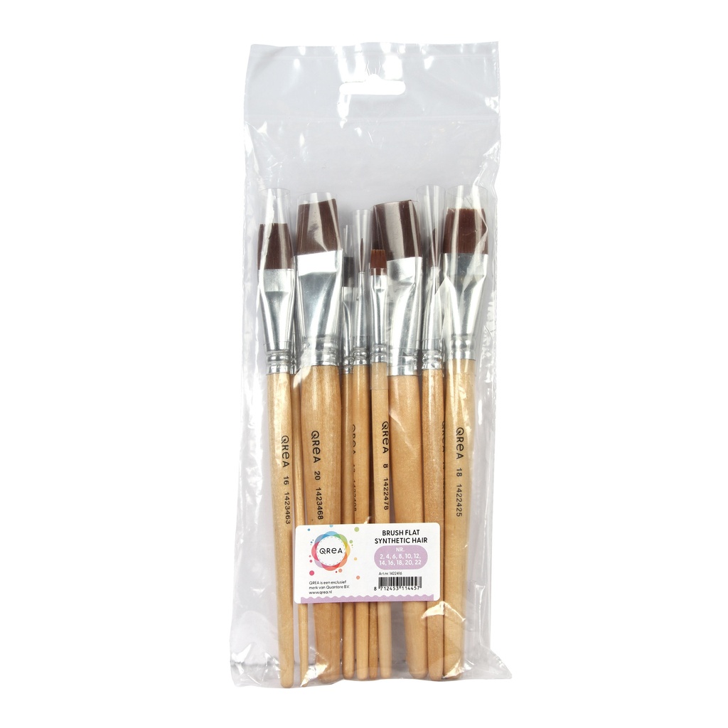 [7910 set 4] Kwast Qrea synthetisch set à 11 breedtes