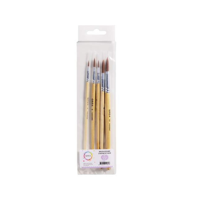 [7900 set 3] Penseel Qrea synthetisch haar set à 5 breedtes