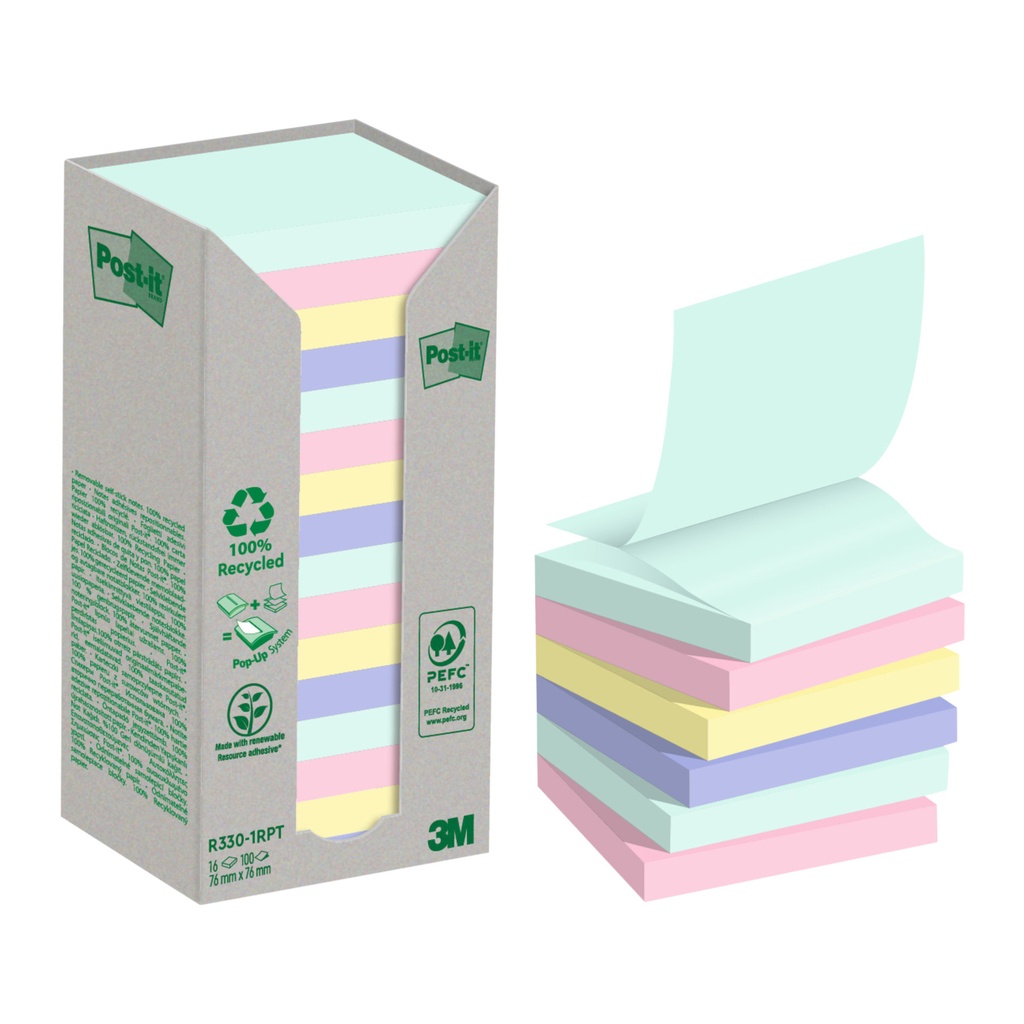 [R330 1RPT] Memoblok 3M Post-it Z-Note R330 76x76mm recycle