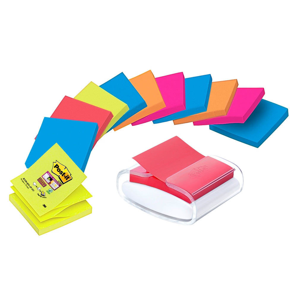 [PR12-330] Memoblokdispenser 3M tbv Z-Note 76x76mm tr + 12blk