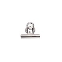 Papierklem MAUL Bulldog magneet 52mm zilver 2st