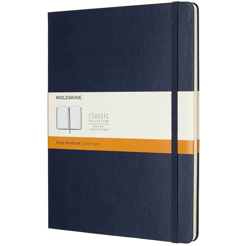 [QP090B20] Notitieboek Moleskine XL 190x250 lijn hc sapp blue