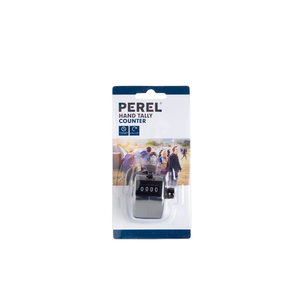 [5410329398811] Personenteller Perel met cijfers 0 tot 9999 zilver