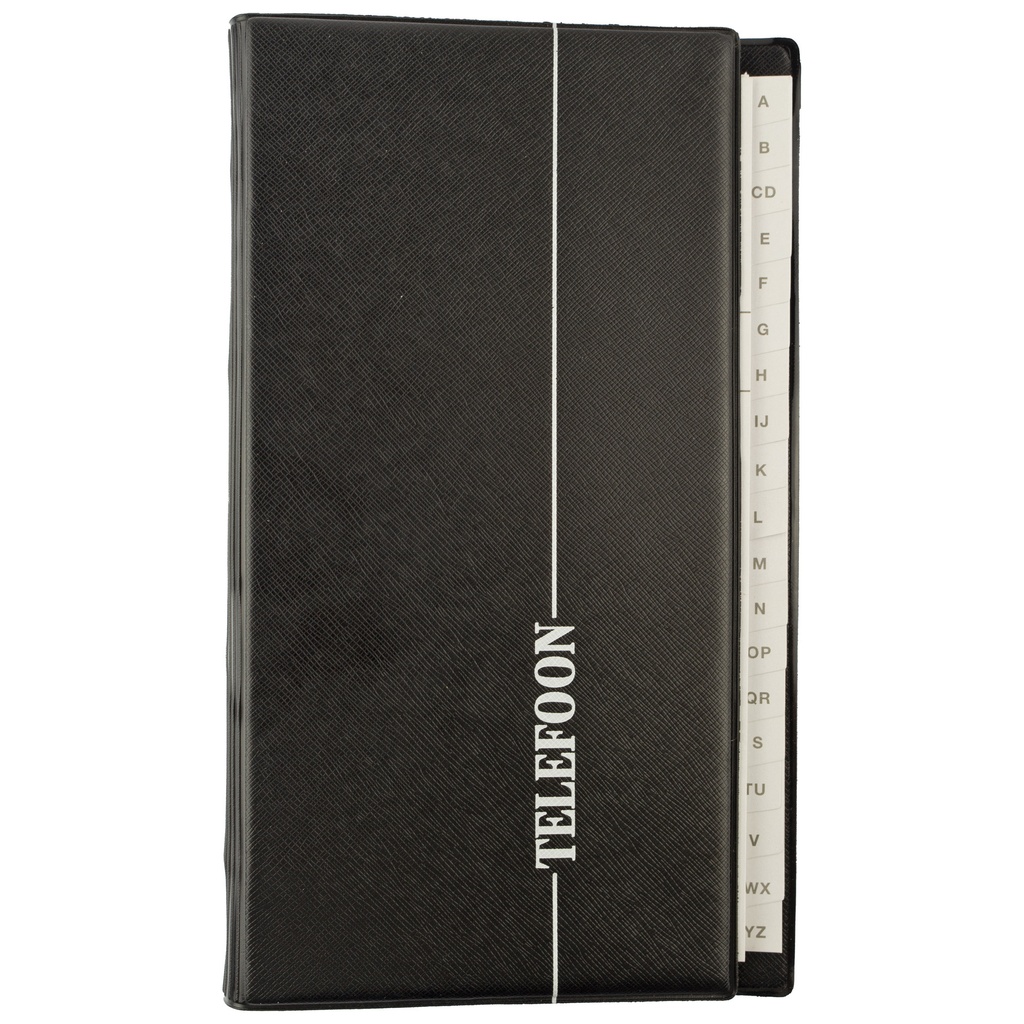 [K-6200] Telefoonalbum Kangaro 215x130mm A-Z 4-rings zwart