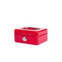 Geldkist MAUL muntgleuf slot 125x95x60mm rood