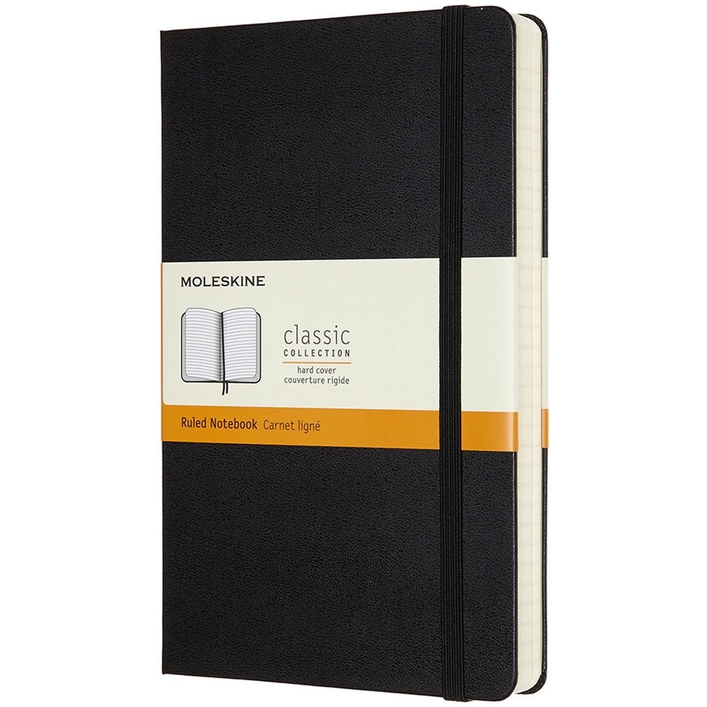 [QP060EXP] Notitieboek Moleskine Expanded large lijn hc zwart