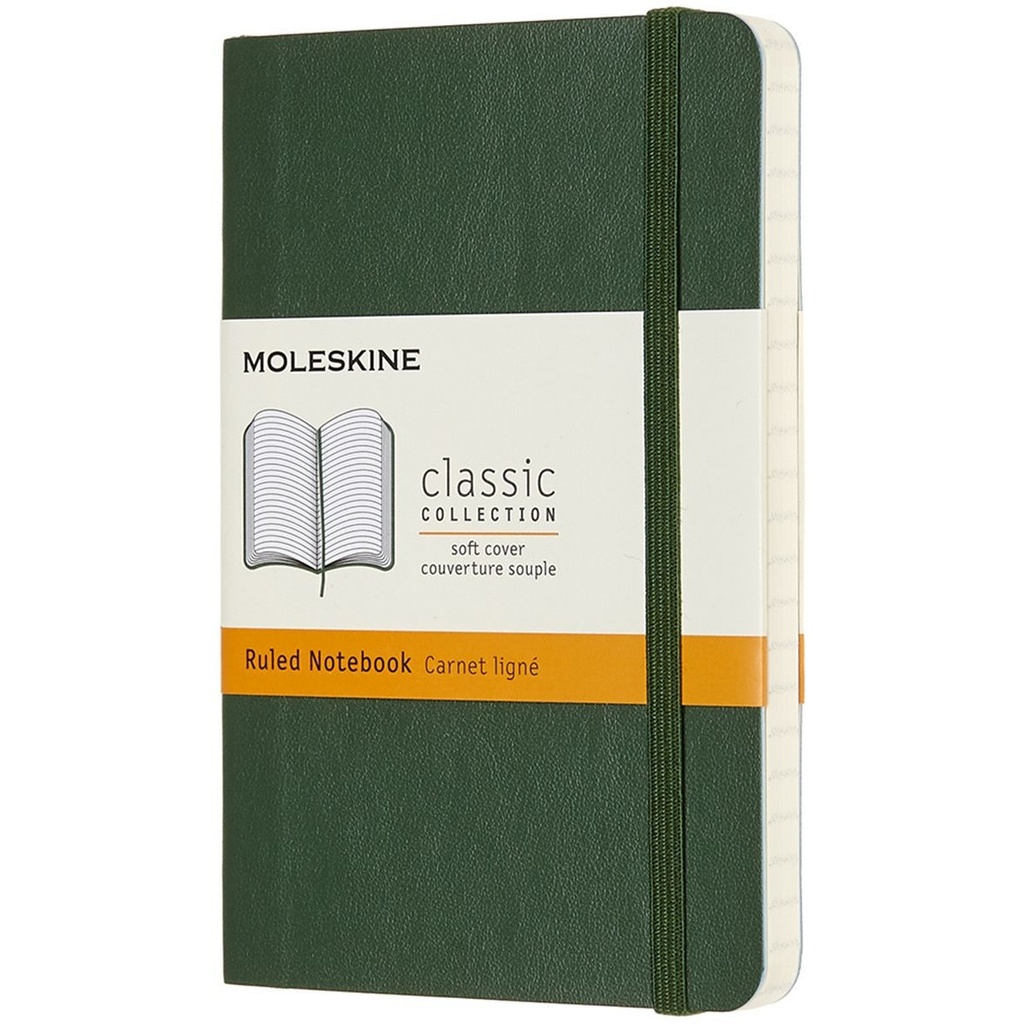 [QP611K15] Notitieboek Moleskine pocket 90x140 ln sc myrt gn