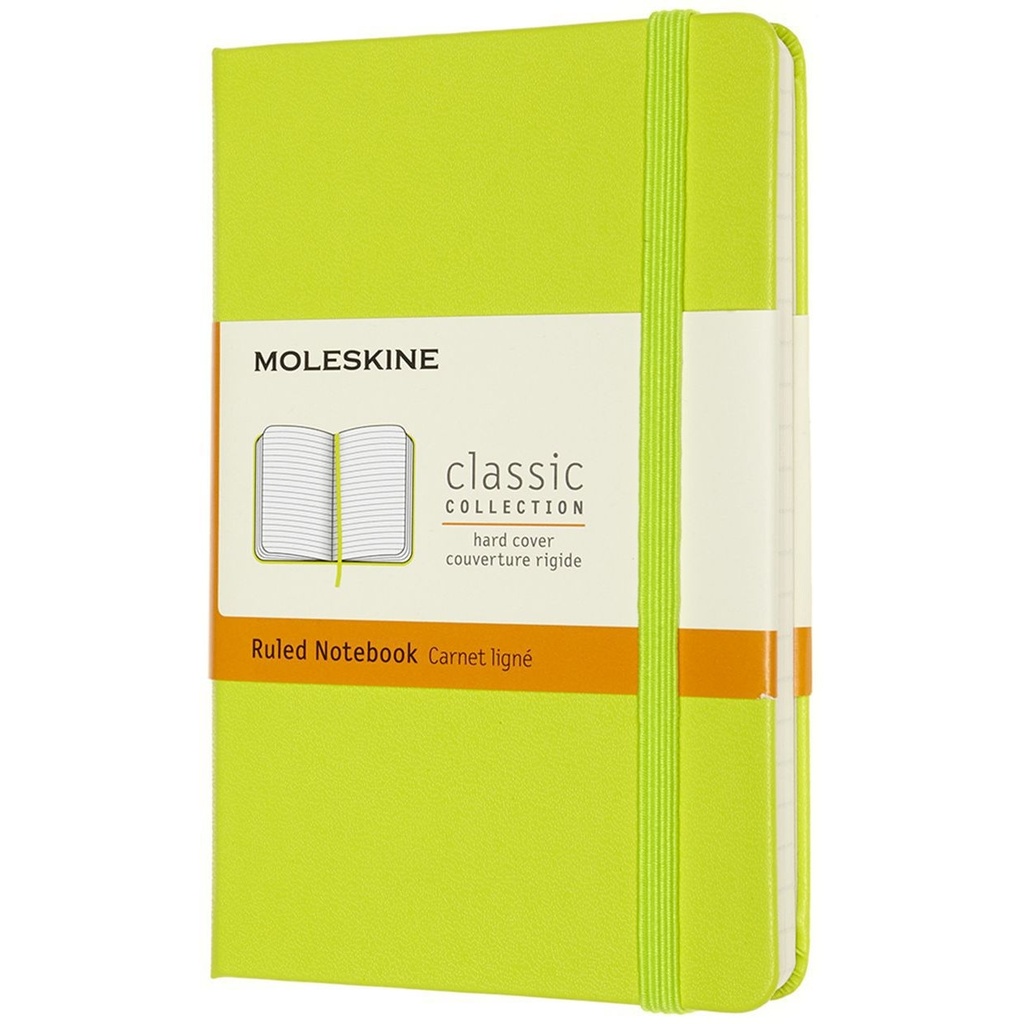 [MM710C2] Notitieboek Moleskine pocket 90x140 ln hc lem gn