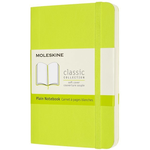 [QP613C2] Notitieboek Moleskine pocket 90x140 blc sc lem gn