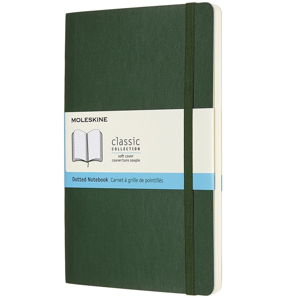 [QP619K15] Notitieboek Moleskine large 130x210 dot sc myrt gn