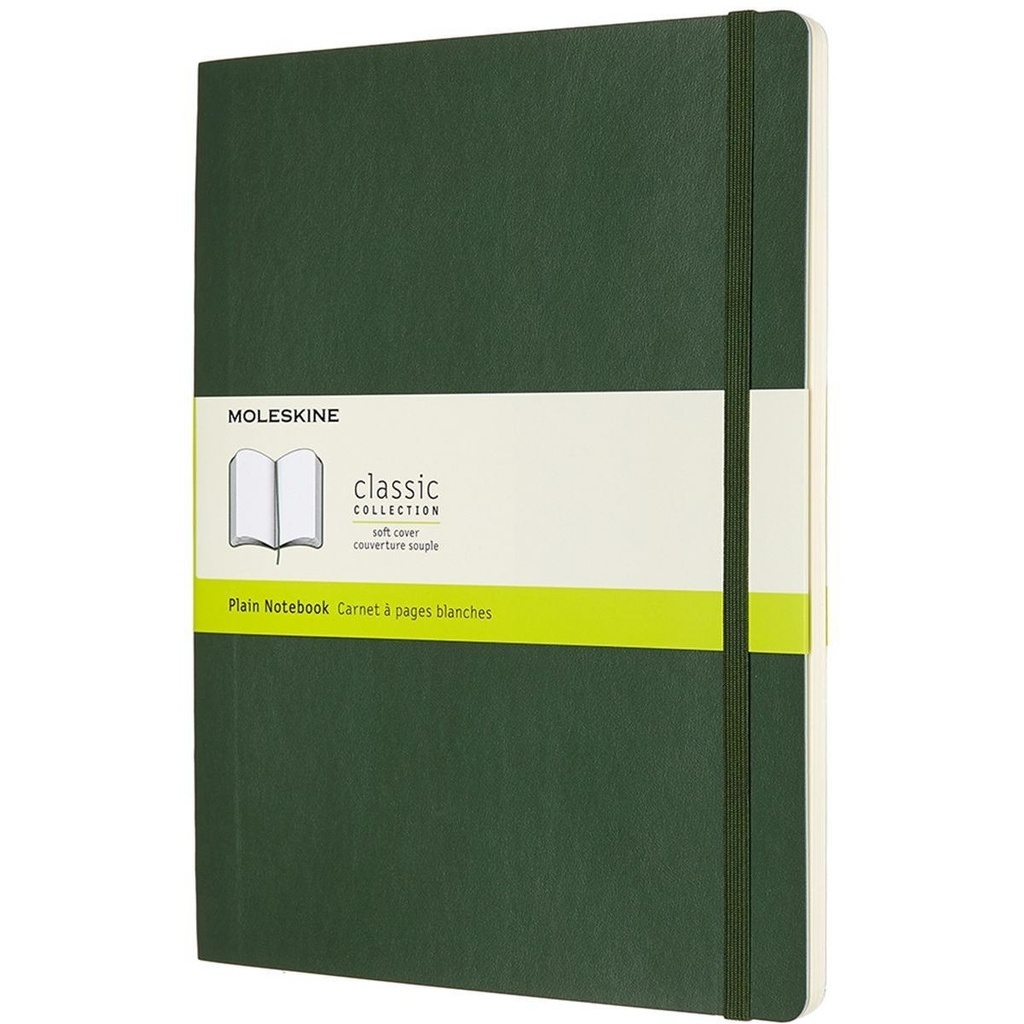 [QP623K15] Notitieboek Moleskine XL 190x250 blc sc myrt gn