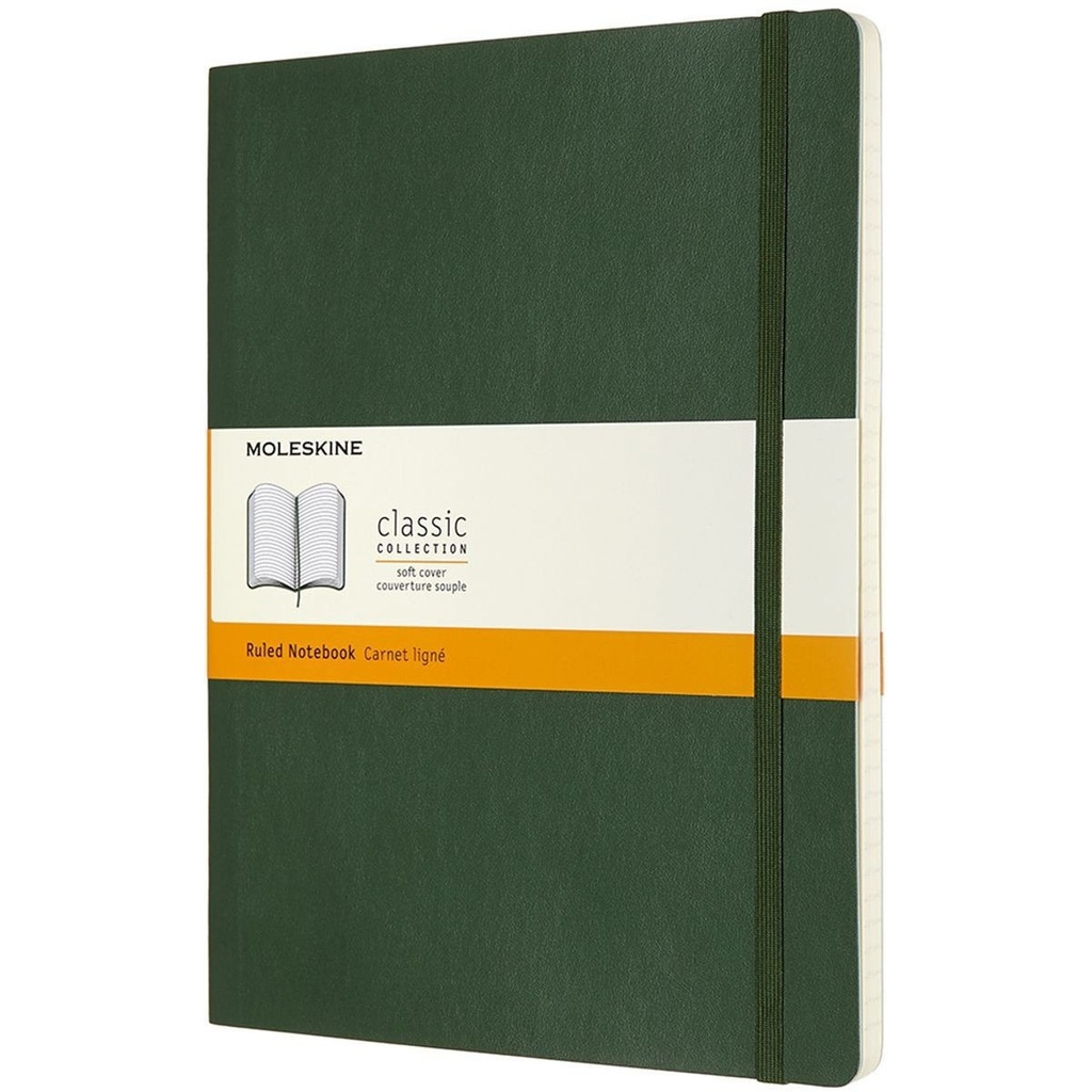 [QP621K15] Notitieboek Moleskine XL 190x250 ln sc myrt gn