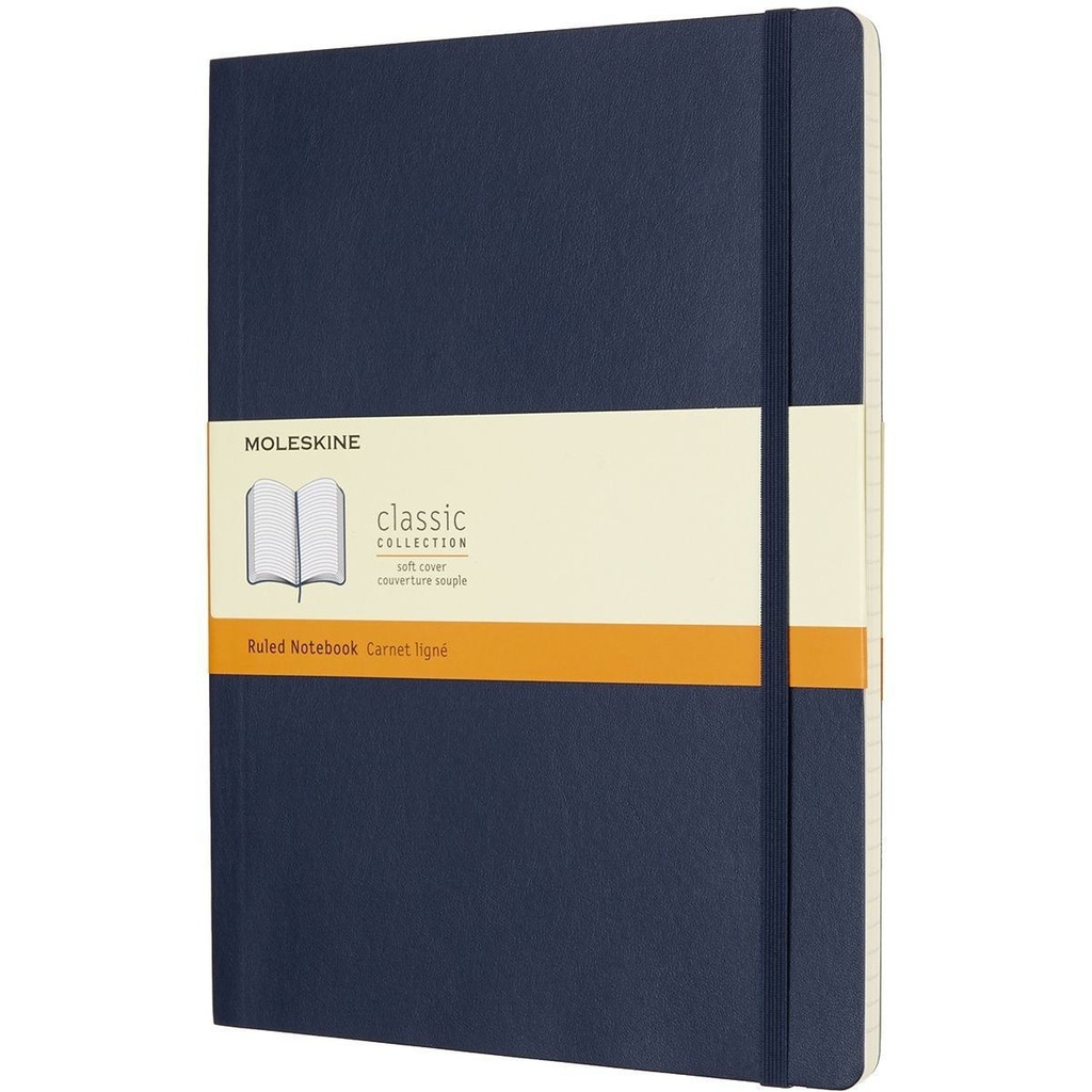 [QP621B20] Notitieboek Moleskine XL 190x250 ln sc sapp bl