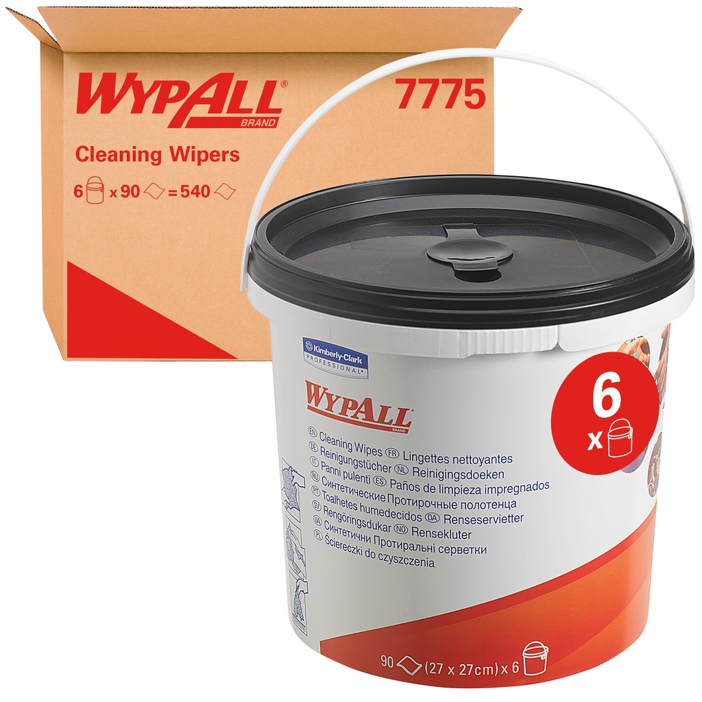 [7775] Reinigingsdoek WypAll emmer 1laags 6x90 vel groen