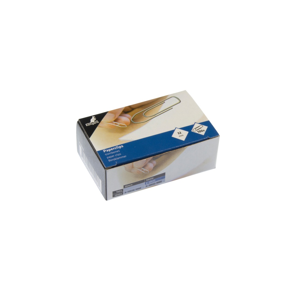 [K-10032] Paperclip Kangaro 32mm hoekig verzinkt