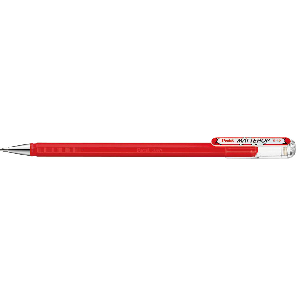 Gelschrijver Pentel K110 Mattehop M rood