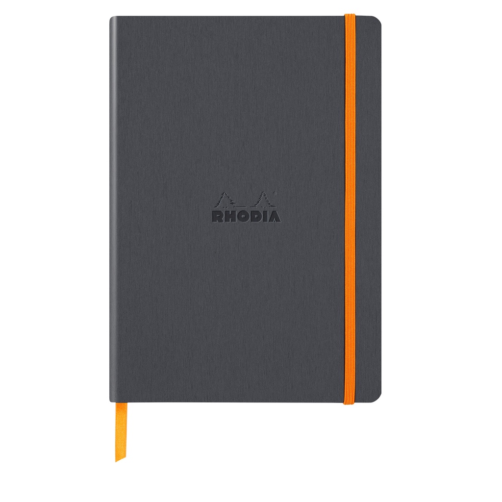 [117385C] Notitieboek Rhodia A5 lijn 80 vel 90gr titanium