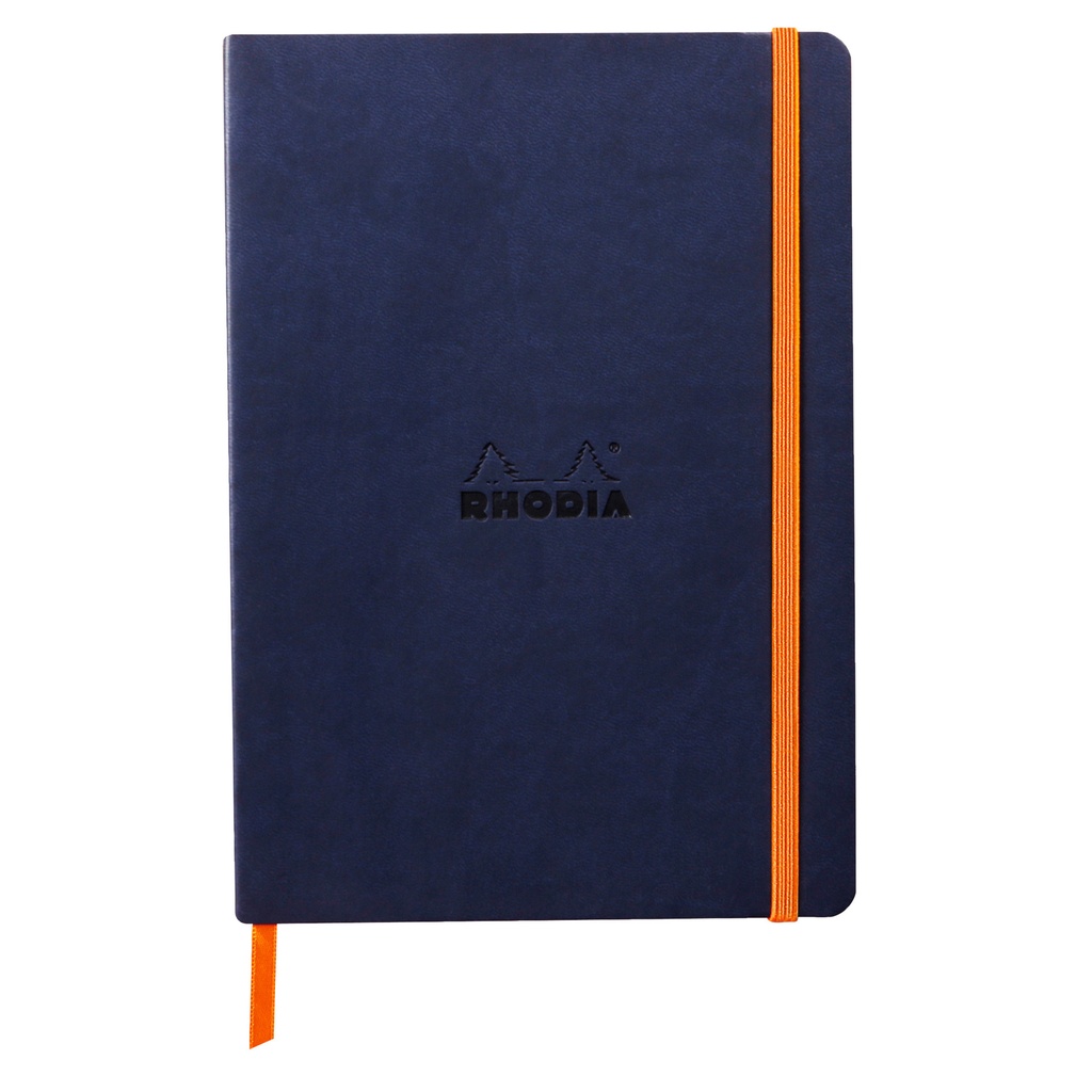 [117378C] Notitieboek Rhodia A5 lijn 80 vel 90gr nachtblauw