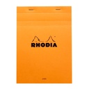 Schrijfblok Rhodia A5 lijn 80vel 80gr kantln or