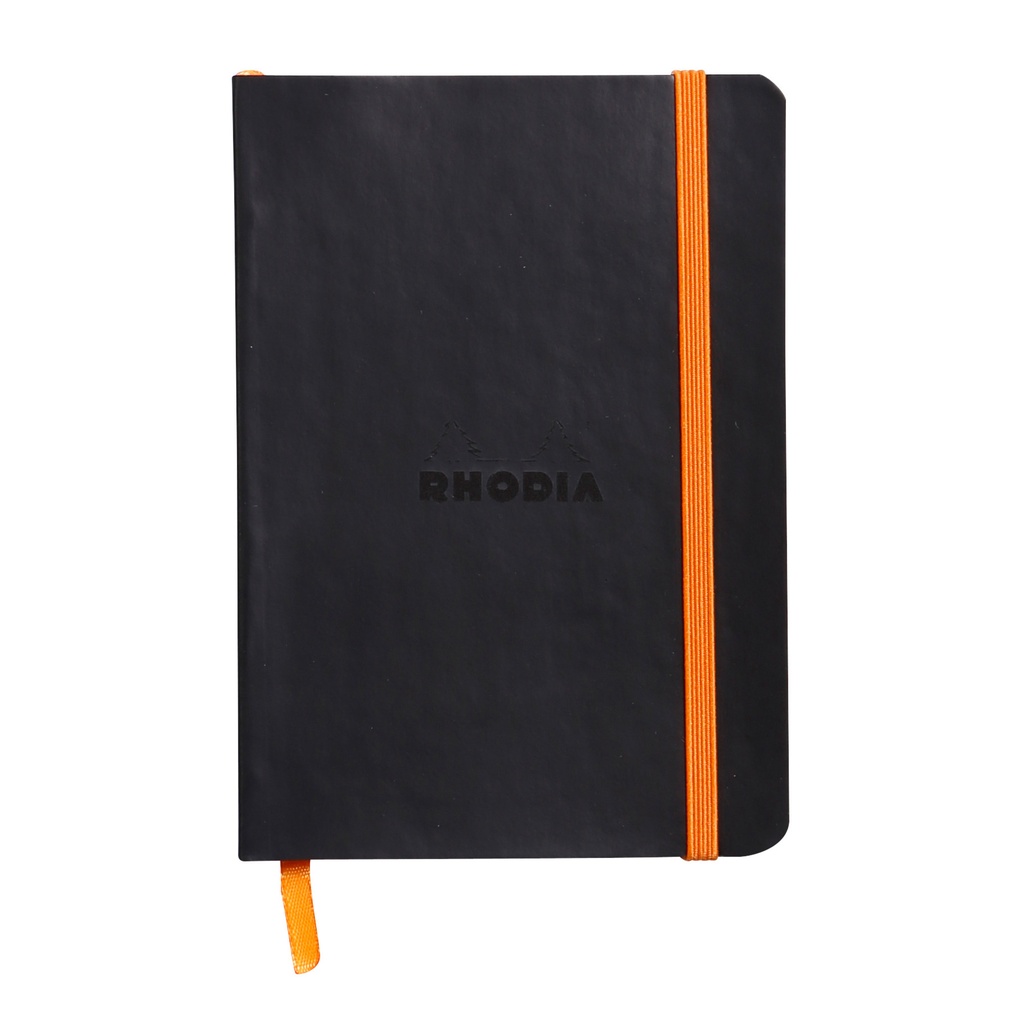 [117302C] Notitieboek Rhodia A6 lijn 72 vel 90gr zwart