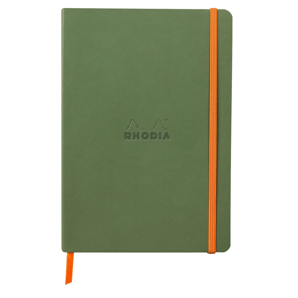 [117374C] Notitieboek Rhodia A5 lijn 80 vel 90gr saliegroen