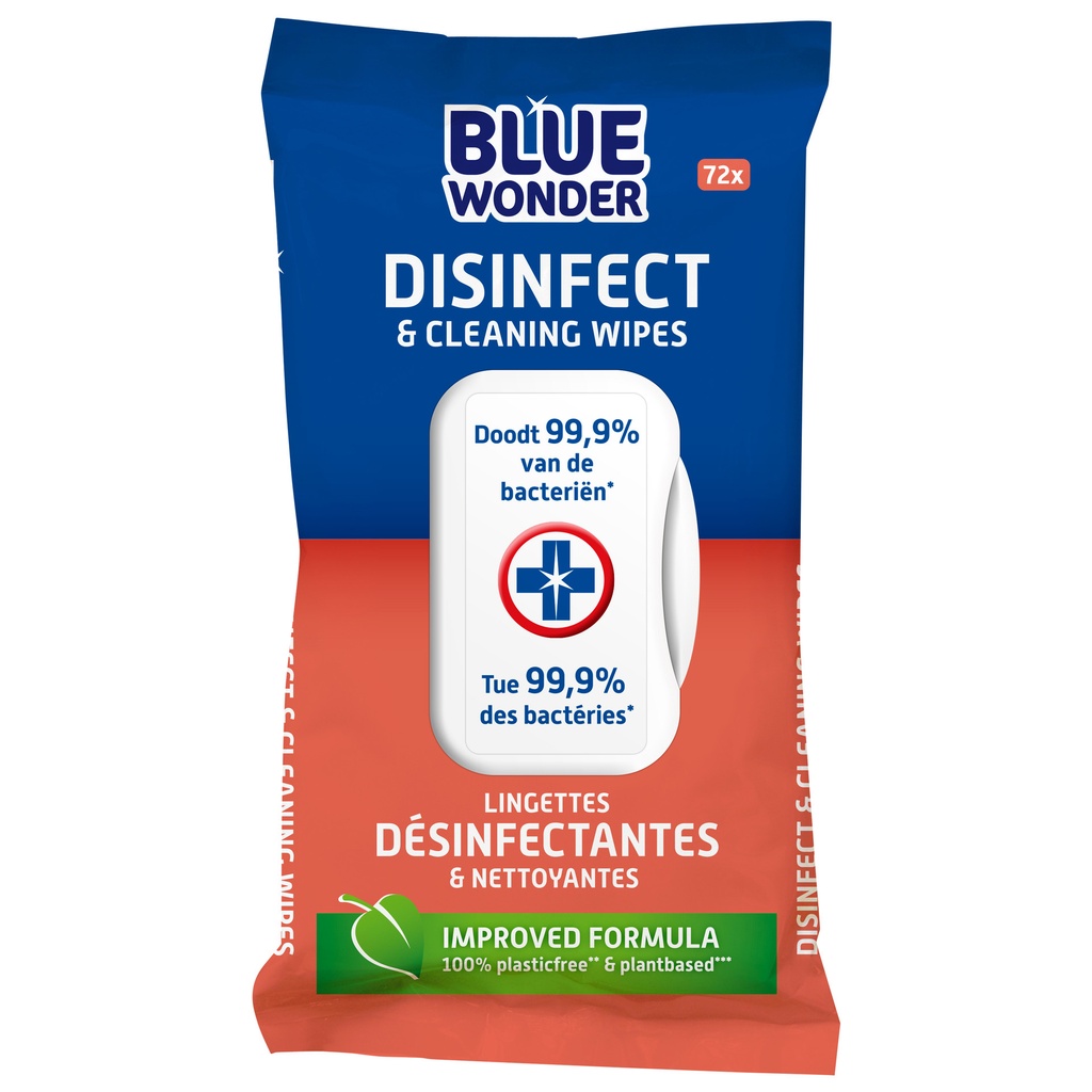 [687] Desinfectiereinigerdoekjes Blue Wonder 72st