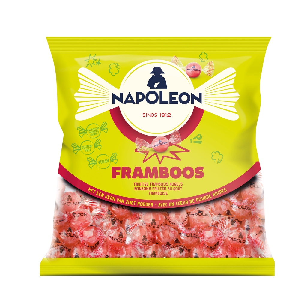 [34253] Snoep Napoleon framboos zak 1kg