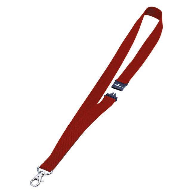 [813703] Textielkoord Durable 8137 karabijnhaak rood