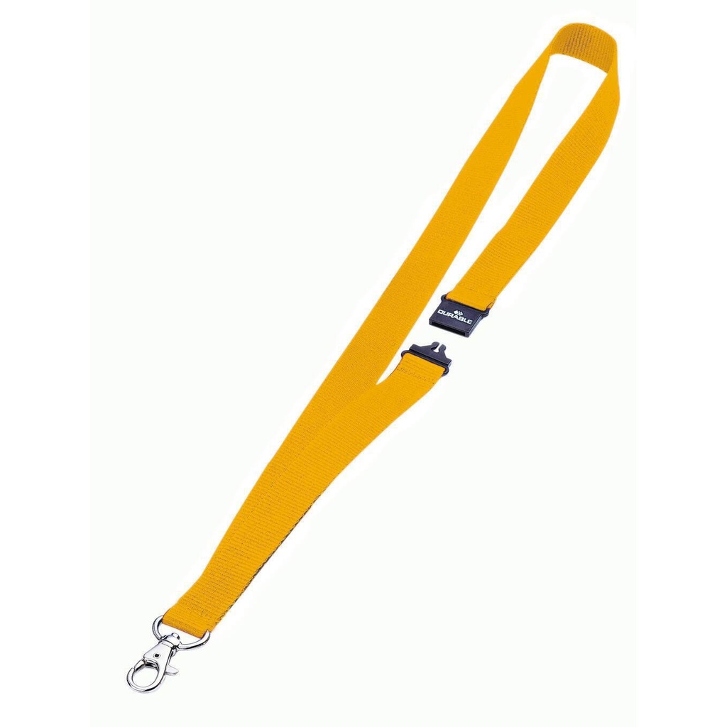 [813704] Textielkoord Durable 8137 karabijnhaak geel