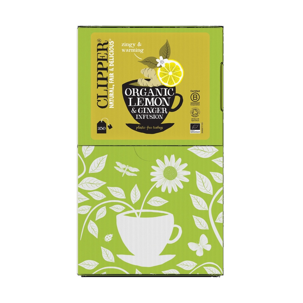 Thee Clipper infusion lemon ginger bio 250 zakjes