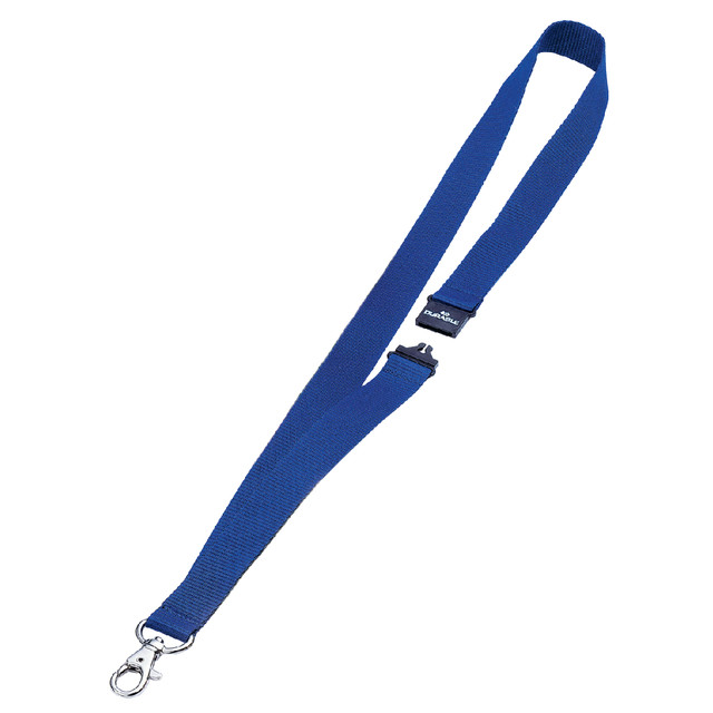 [813707] Textielkoord Durable 8137 karabijnhaak donkerblauw