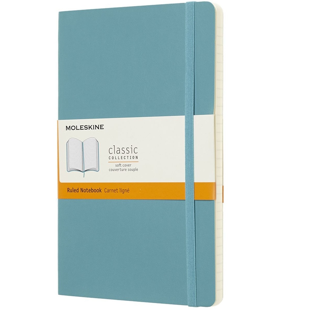 [QP616B35] Notitieboek Moleskine large 130x210 ln sc reef bl