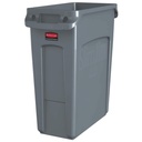 Afvalbak Rubbermaid Slim Jim VT 60L grijs