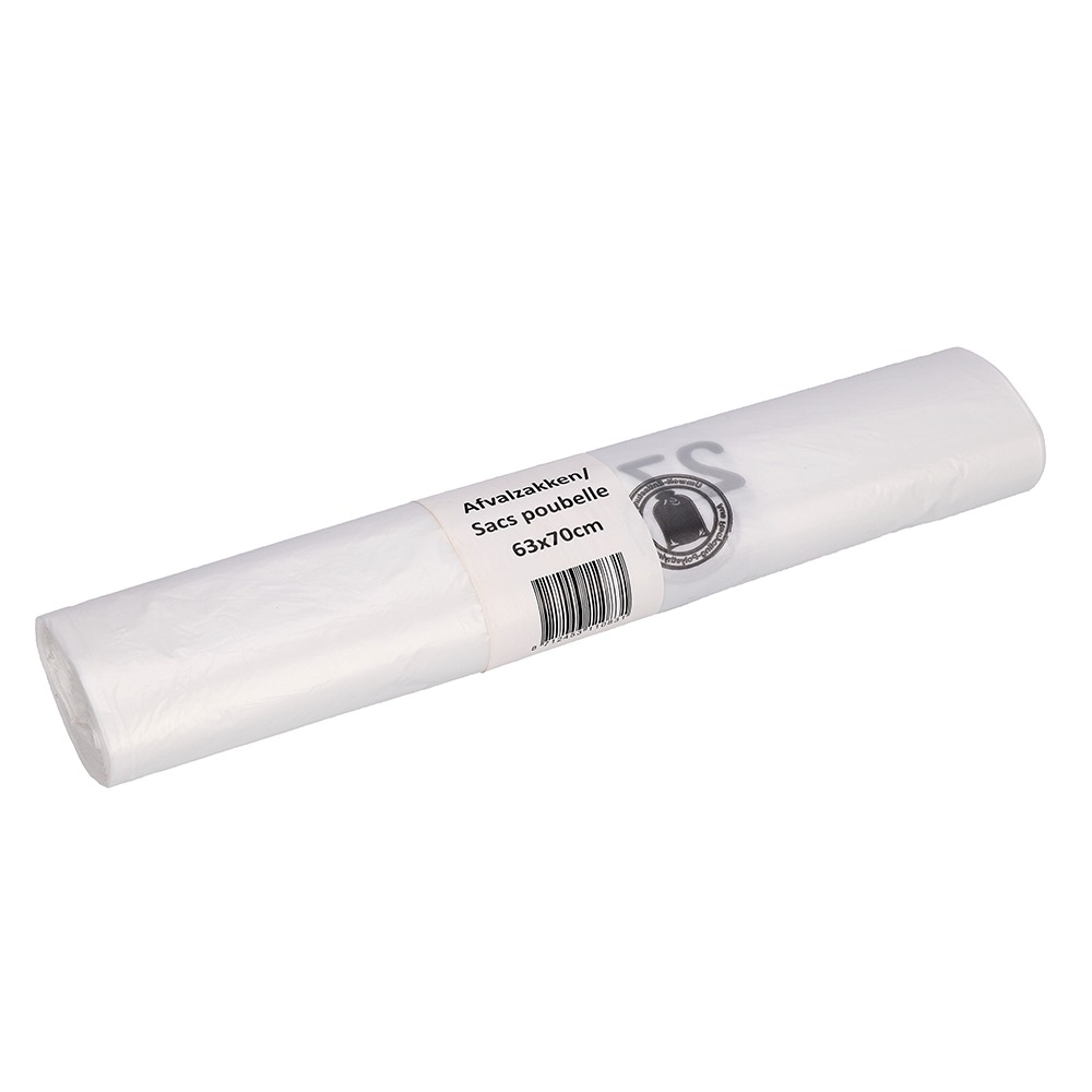 Afvalzak Cleaninq 63x70cm recycled T15 50L transp
