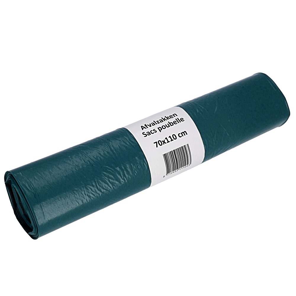 Afvalzak Cleaninq 70x110cm recycled T50 120L blauw