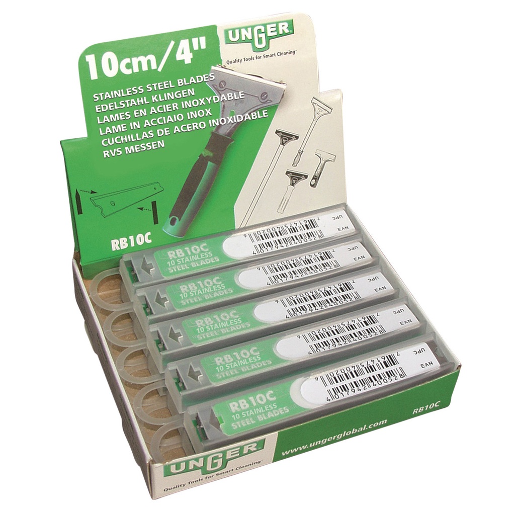 [RB100] Reservemes Unger voor schraper 10cm 10stuks