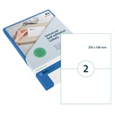 Etiket Rillprint 210x148mm mat transparant 50st