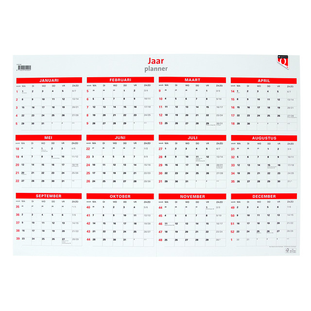 [336048] Jaarplankalender 2027 Quantore 48x68cm