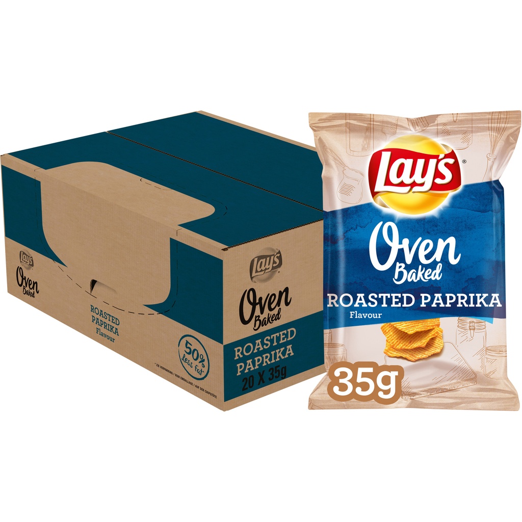 [37153] Chips Lay's Oven roasted paprika zakje 35gr
