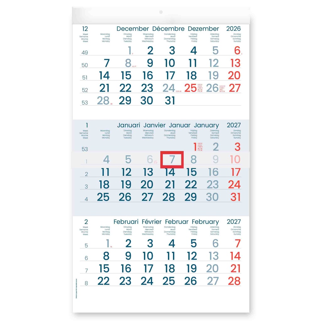 3-Maandskalender 2026 INNI Manager