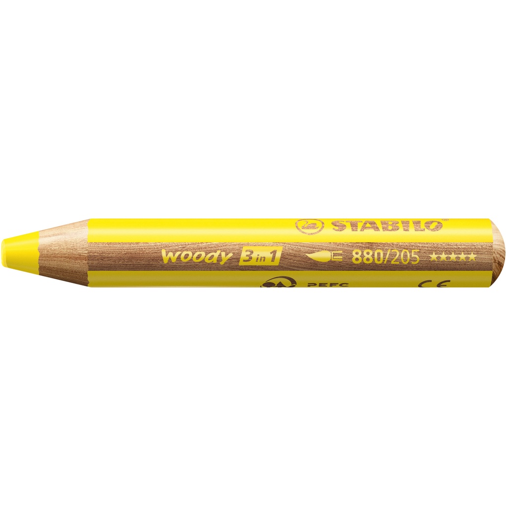 Kleurpotlood STABILO 880 woody 3 in 1 geel