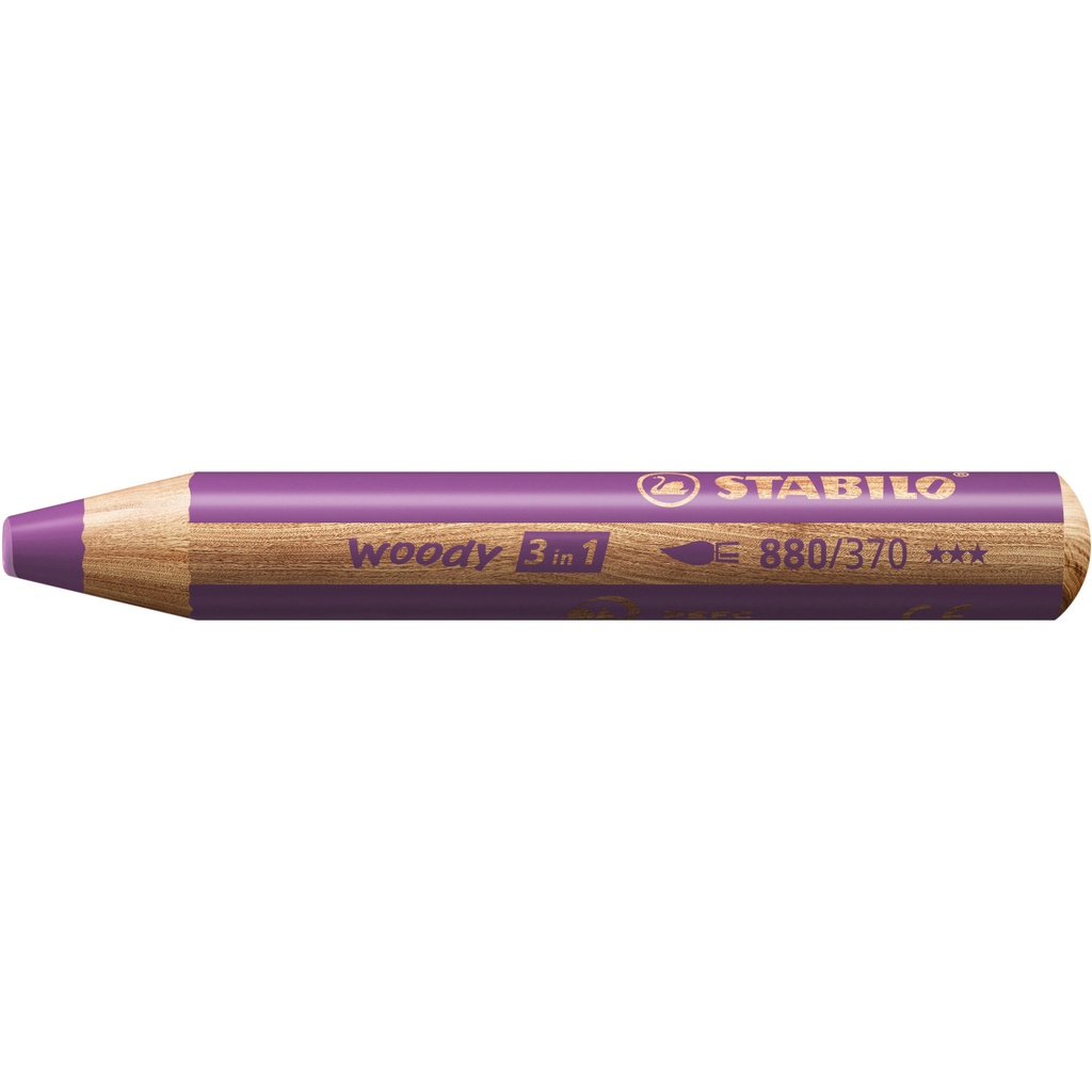 Kleurpotlood STABILO 880 woody 3 in 1 paars