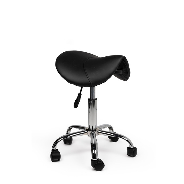 [8719198.18x1x] Zadelkruk Office laag harde wielen zw