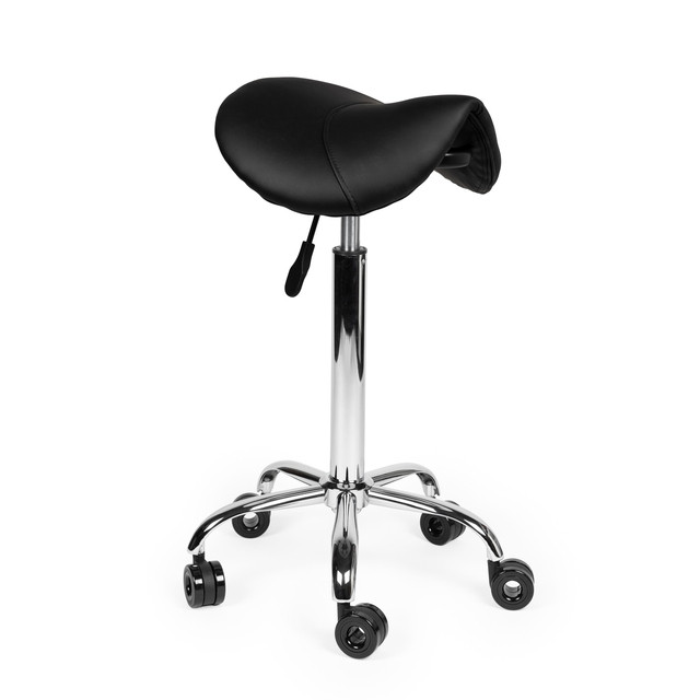 [8719198.18x3x] Zadelkruk Office hoog harde wielen zw